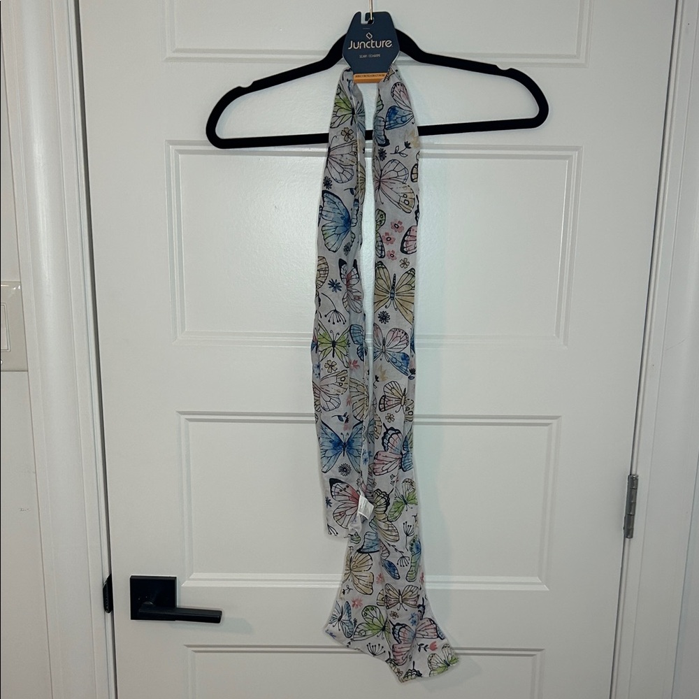 Juncture Butterfly Print Scarf - Multicolor